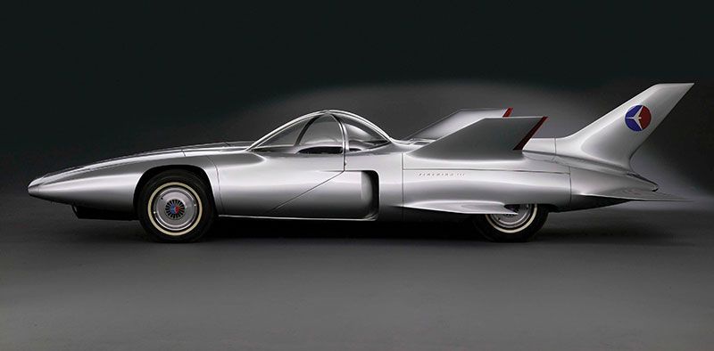 سيارة Firebird III لعام 1958 من شركة جنرال موتورز، عام 1958، في معهد ديترويت للفنون.