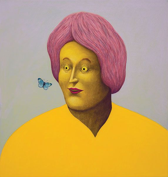 لوحة Portrait with One Butterfly لعام 2019