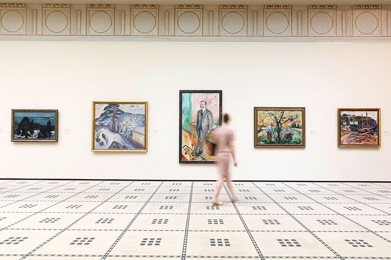 يمتلك المتحف أكبر عدد من لوحات إدفارت مونك المعروضة في مكان واحد خارج النرويج.