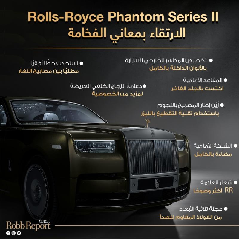 إنفوجراف سيارة Rolls-Royce Phantom Series II