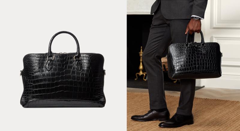 Purple Label Crocodile Voyager Briefcase