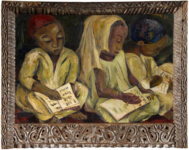  لوحة "أطفال يقرؤون القرآن"