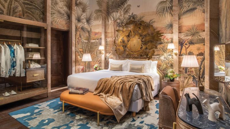  غرفة Jungle Room في فندقIniala ، أحد الفنادق الفاخرة القليلة في مالطا./ السياحة في مالطا