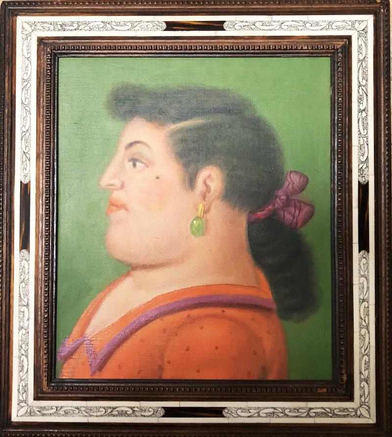 لوحة "المرأة ذات القرط الزمردي" لفيرناندو بوتيرو.