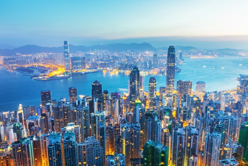  مشهد بانورامي لمدينة هونغ كونغ