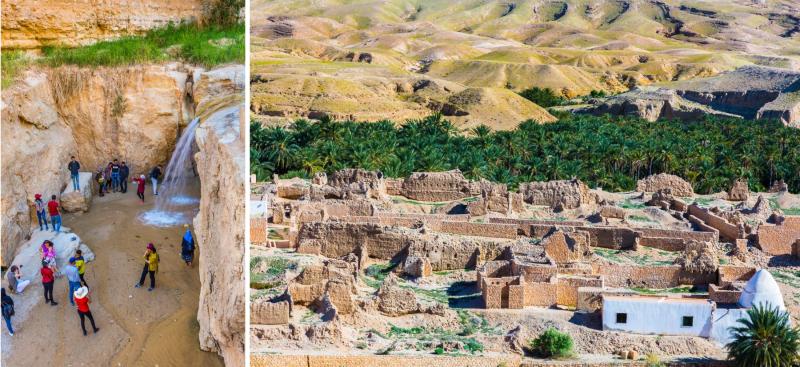 تكشف زيارة تمغزة عن شلالات مذهلة وأطلال قرية مهجورة تحكي قصص الماضي./ أفضل التجارب والمغامرات في فنادق ومنتجعات العالم العربي