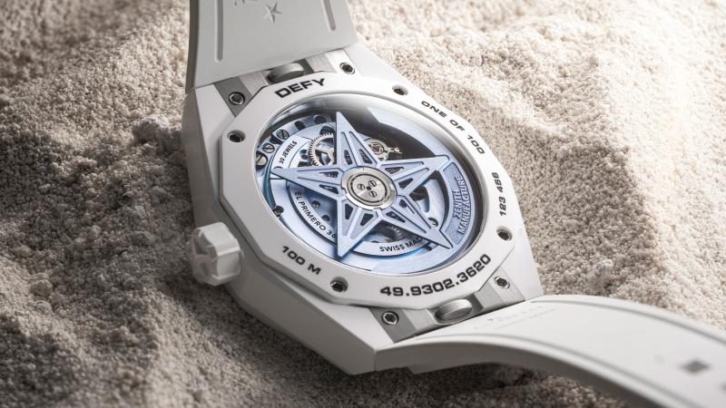 زينيث تطرح ساعة Defy Skyline Skeleton White Surfer Ceramic في 100 نموذج. 