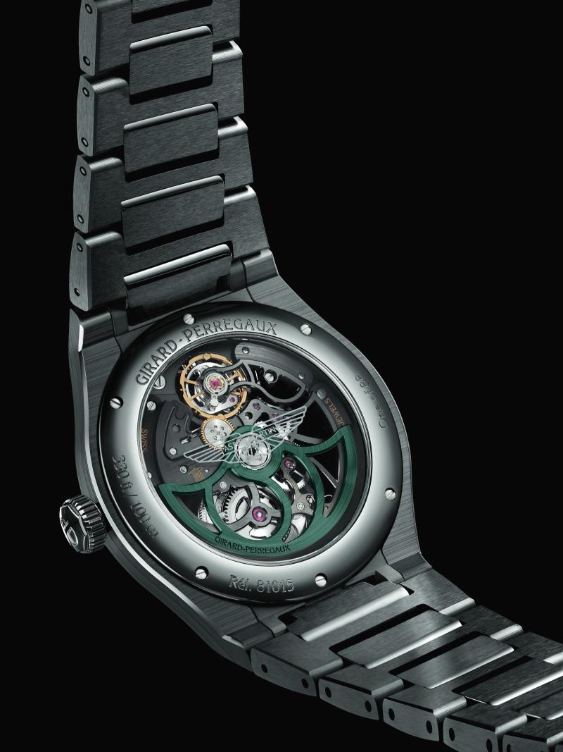 تعاون جديد بين جيرار - بيريغو وأستون مارتن يُثمر ساعة Laureato Skeleton Aston Martin Edition
