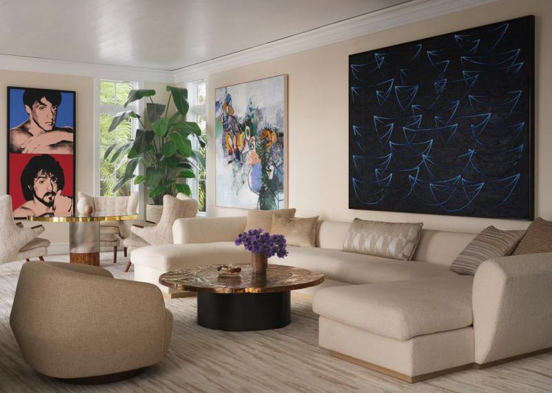 داخل منزل سيلفستر ستالون.. تصميم فخم يحتفي بالفن في كل تفصيل