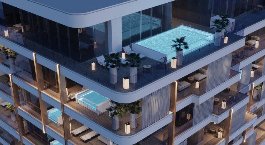 يمثل المشروع مفهومًا جديدًا للإقامة العصرية عالمية المستوى، ويضم شقة بنتهاوس فاخرة بشرفة رحبة تحتضن حوض سباحة خاصًا.
